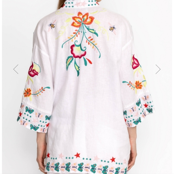 Nwt Johnny Was Linen Kimono   XS - Picture 6 of 12